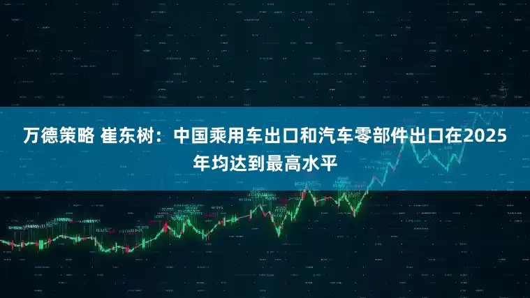 万德策略 崔东树：中国乘用车出口和汽车零部件出口在2025年均达到最高水平