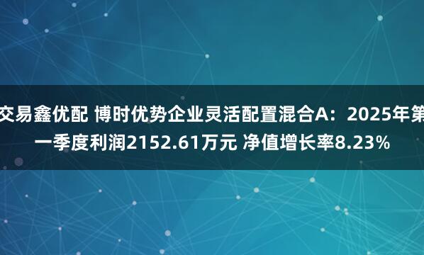 交易鑫优配 博时优势企业灵活配置混合A：2025年第一季度利润2152.61万元 净值增长率8.23%