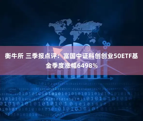 衡牛所 三季报点评:富国中证科创创业50ETF基金季度涨幅6498%